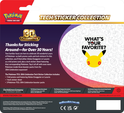 Pokemon 30th Celebration Tech Sticker Collection Lucario (EN)