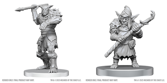 D&D Unpainted Minis Wv28 Bugbear Stalker & Goblin Hexer