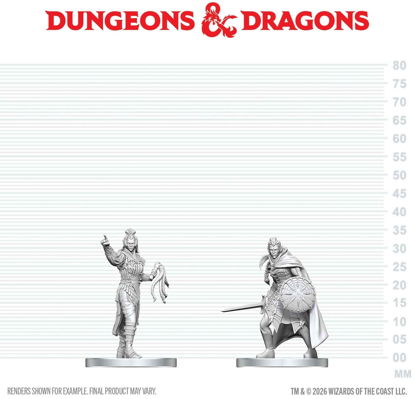 D&D Unpainted Minis Wv29 Drow Elite Warrior & Drow Priestess Of Lolth