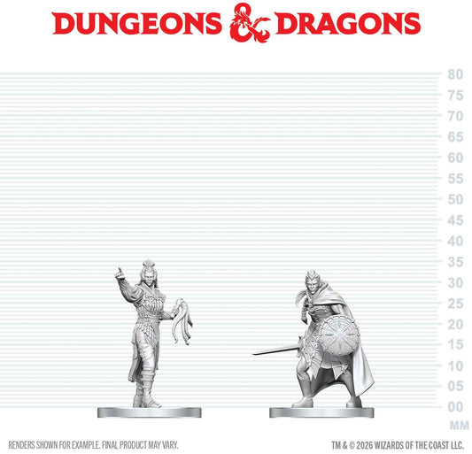 D&D Unpainted Minis Wv29 Drow Elite Warrior & Drow Priestess Of Lolth