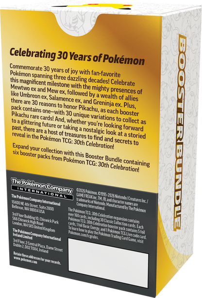 Pokemon 30th Celebration Booster Bundle (EN) (PRE ORDER)