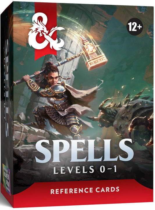 D&D RPG Reference Cards Spells 1 (levels 0-1)