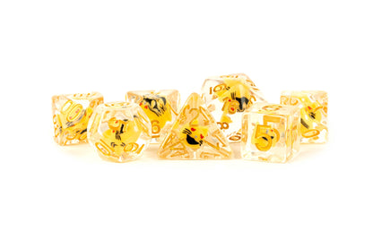 Resin 7 Dice Set Cat Inclusion 16Mm