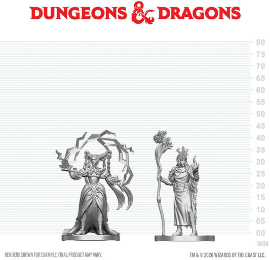 D&D Unpainted Minis Wv29 Human Druid & Elf Sorcerer
