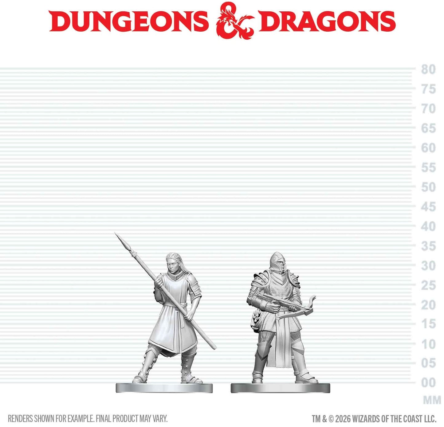 D&D Unpainted Minis Wv29 Town Guards