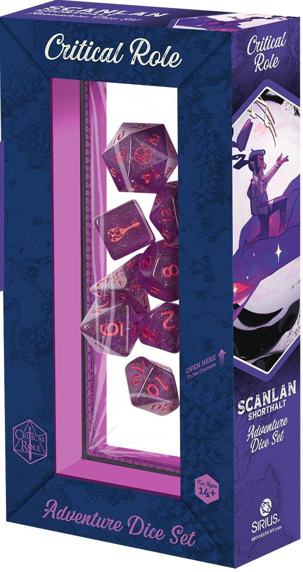 Vox Machina Adventure Dice - Scanlan Shorthalt