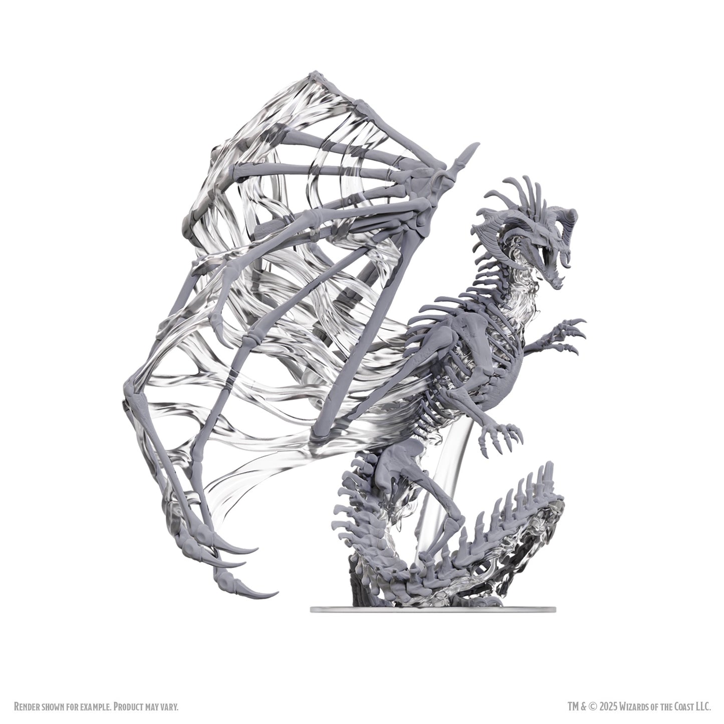 D&D Unpainted Minis Black Dracolich Boxed Mini