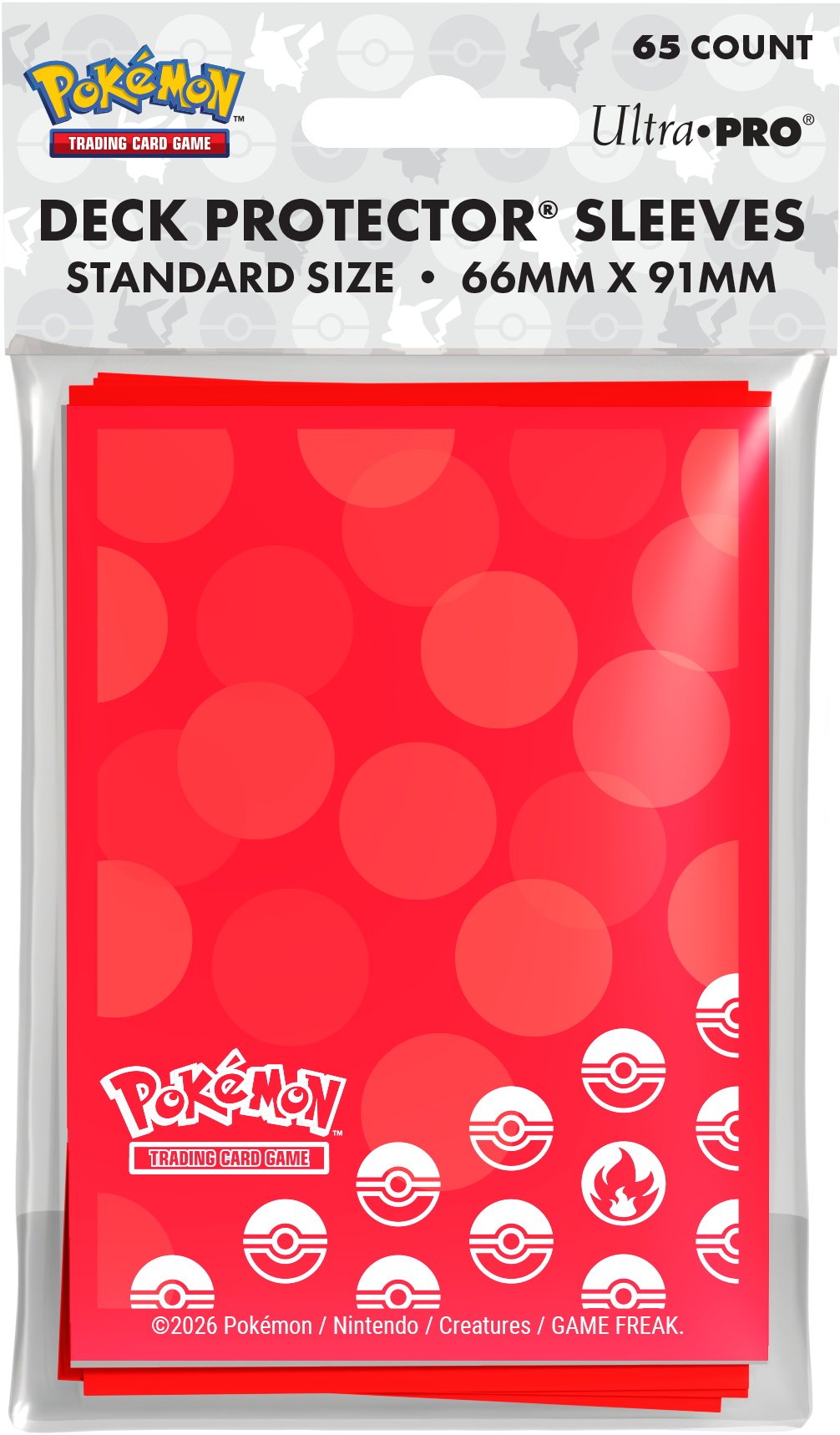 UP D-PRO Pokémon Energy Fire Type 65ct
