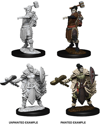 D&D Unpainted Minis WV9 Female Half-ORC Barbarian