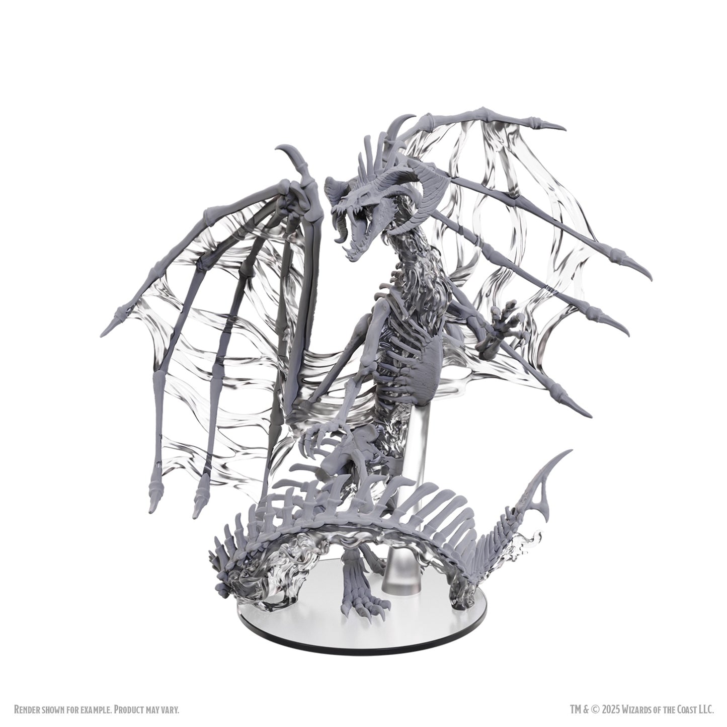 D&D Unpainted Minis Black Dracolich Boxed Mini