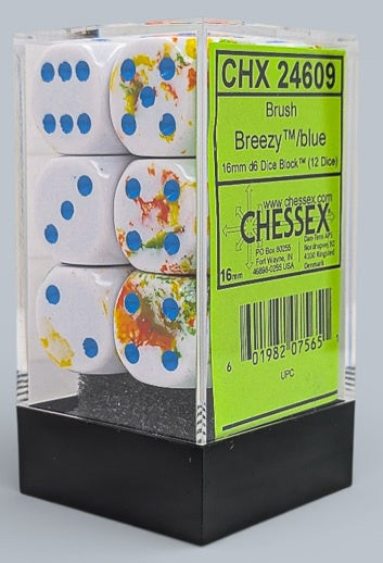 Chessex Brush™ Breezy™/blue 16mm Dice Block™ (24609)
