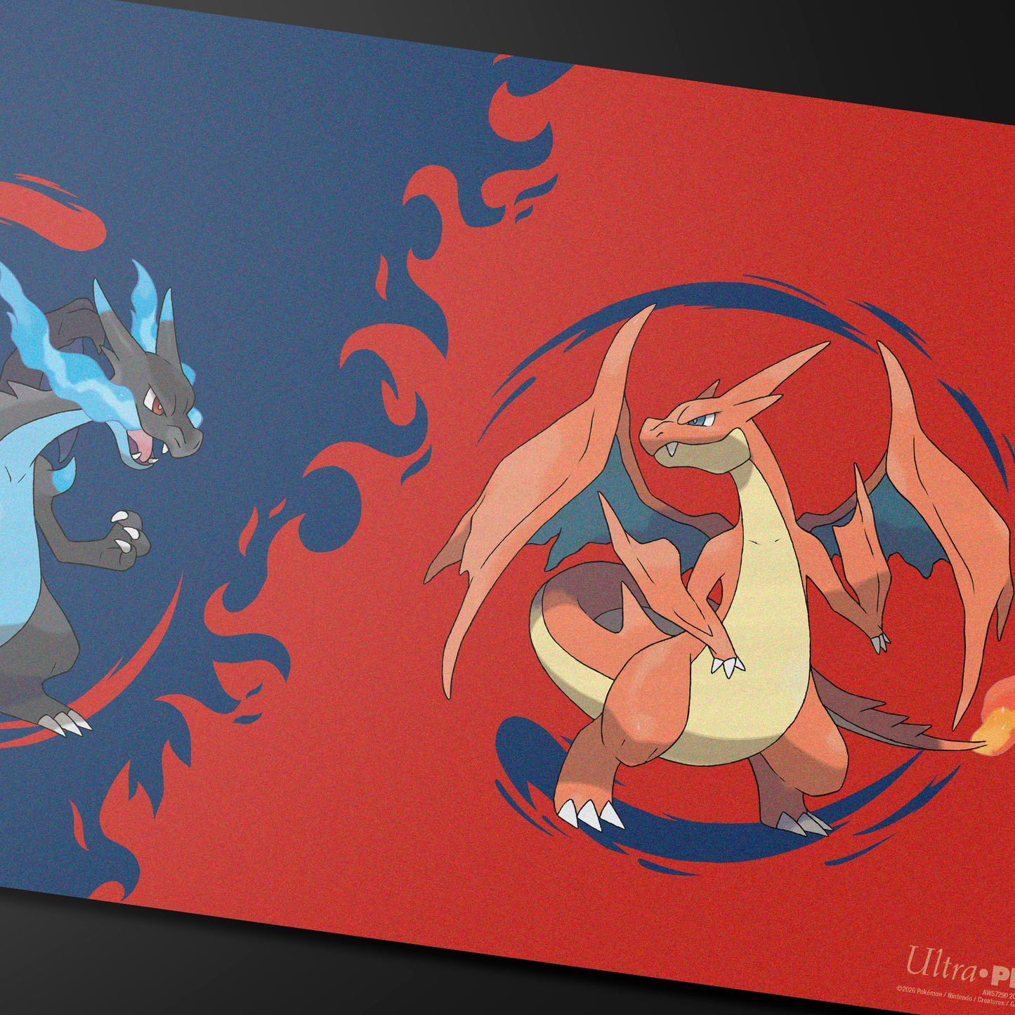Up Playmat Pokemon Mega Charizard X & Mega Charizard Y