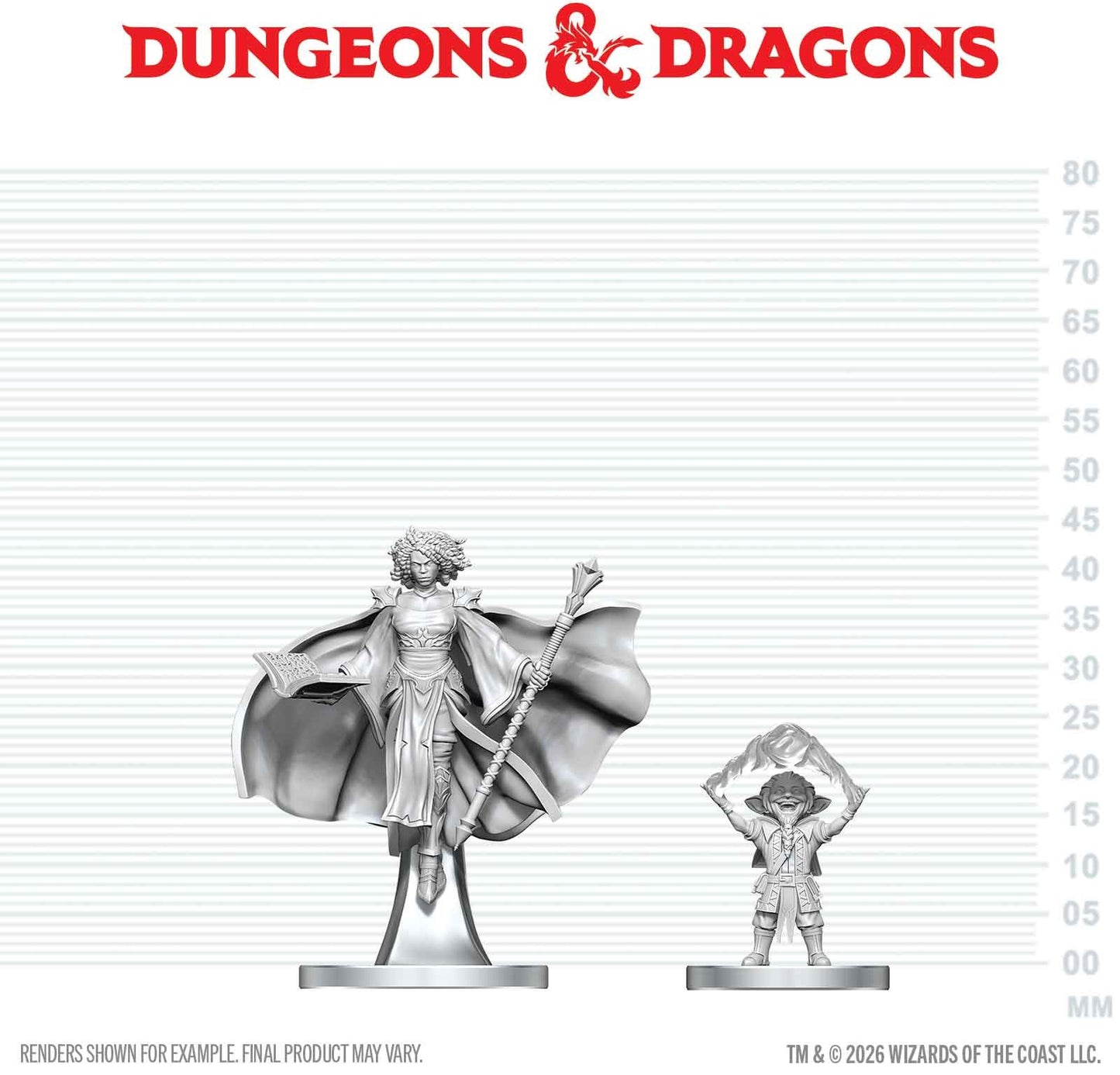 D&D Unpainted Minis Wv29 Gnome Warlock & Aasimar Wizard