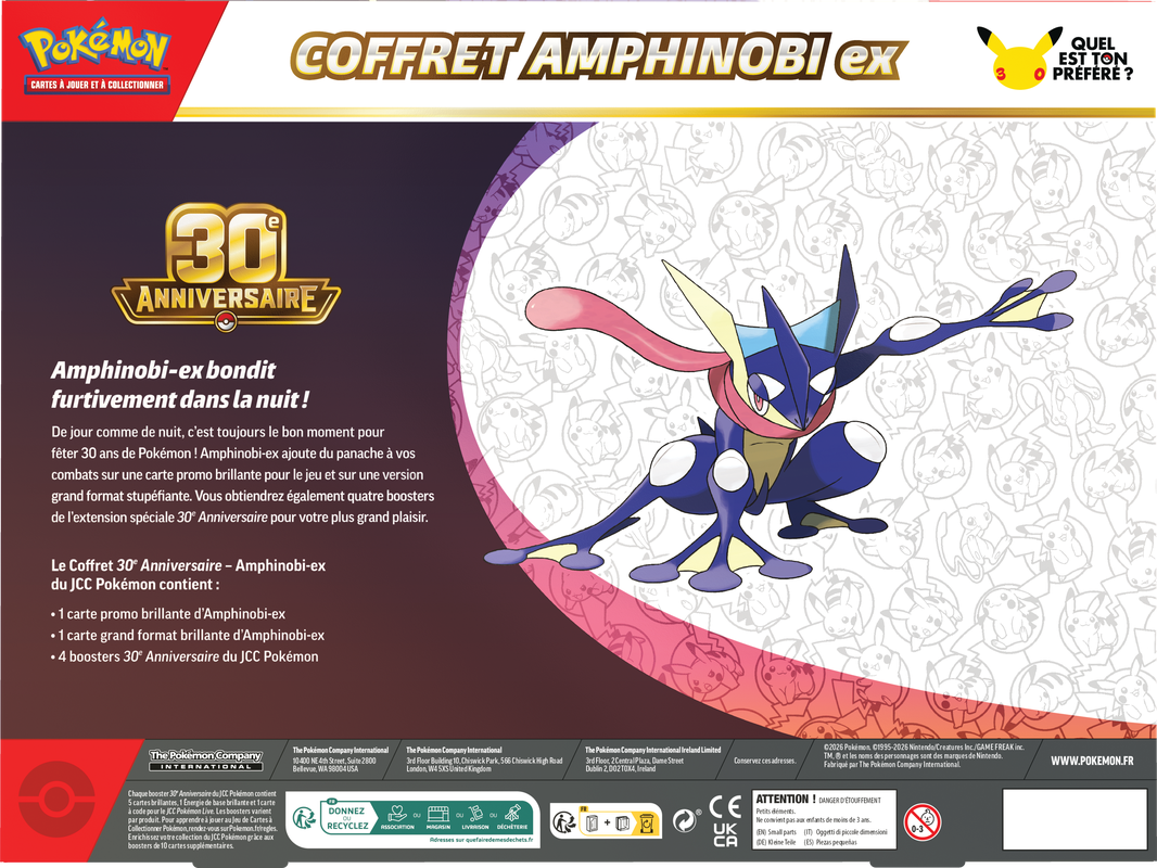 Pokemon French 30th Celebration Greninja Ex Box (FR)