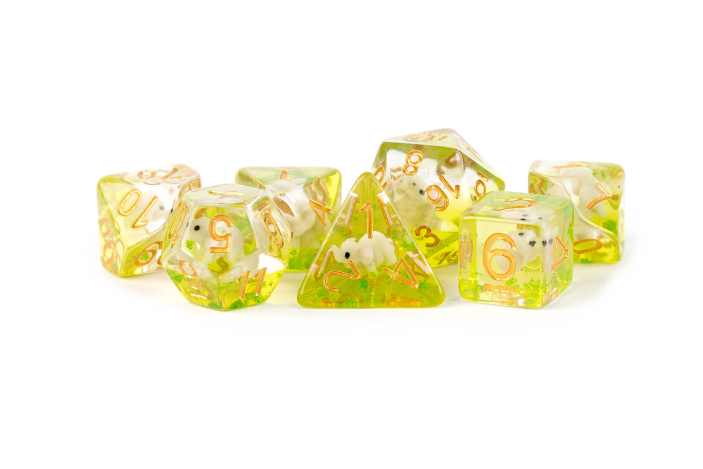 Resin 7 Dice Set Elephant Inclusion 16Mm