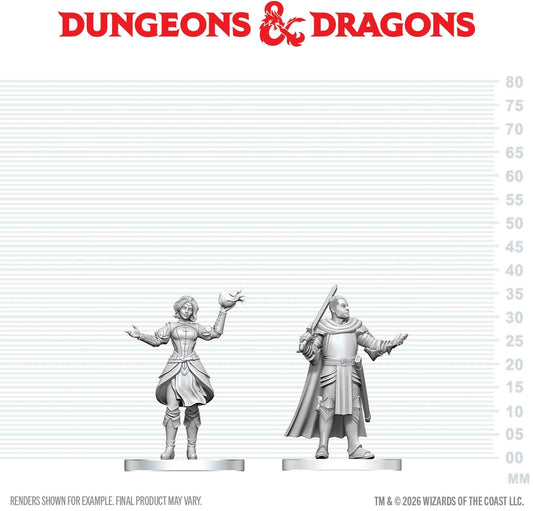 D&D Unpainted Minis Wv29 Knight & Mage Apprentice