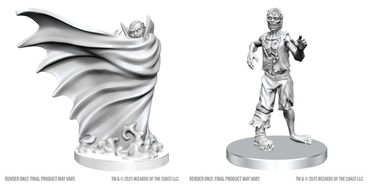 D&D Unpainted Minis Wv28 Classic Vampire & Classic Zombie