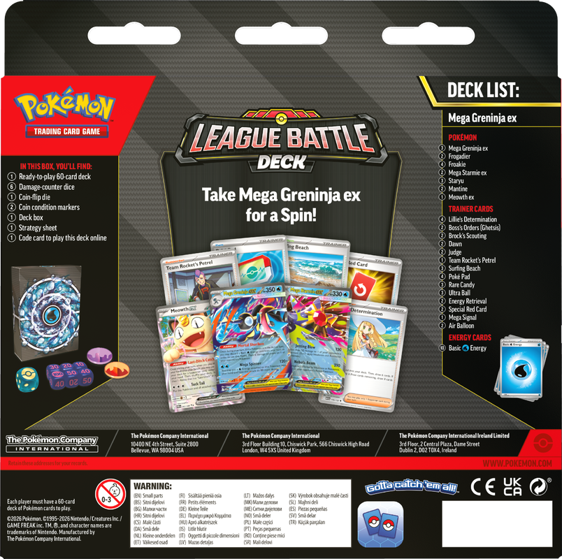 Pokemon League Battle Deck Mega Greninja Ex (EN) (PRE ORDER)