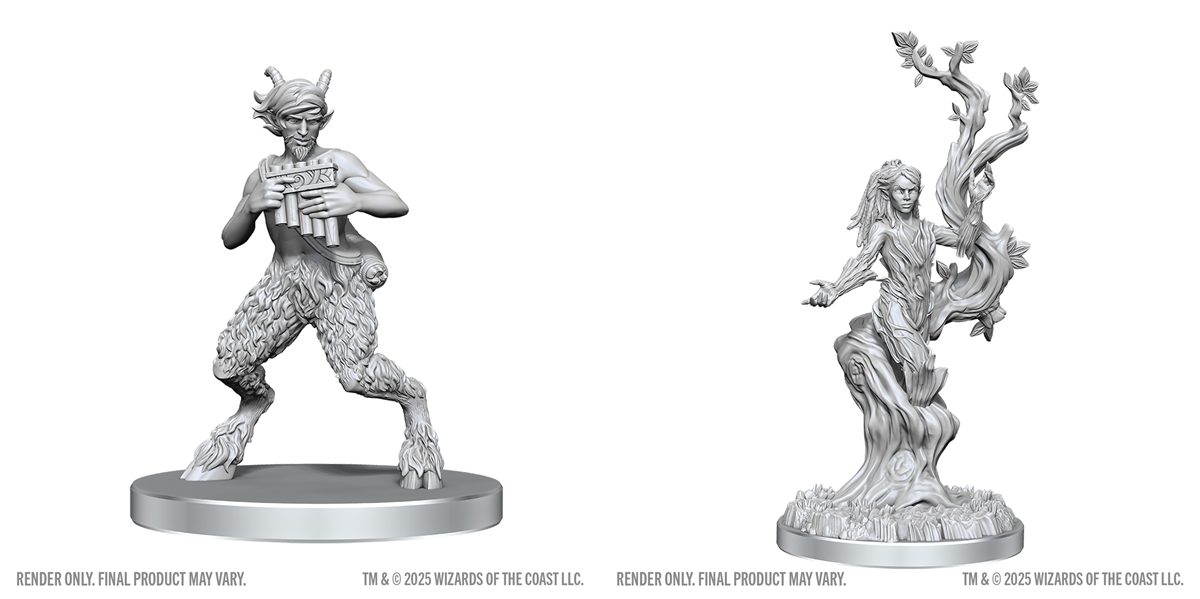 D&D Unpainted Minis Wv28 Satyr & Dryad
