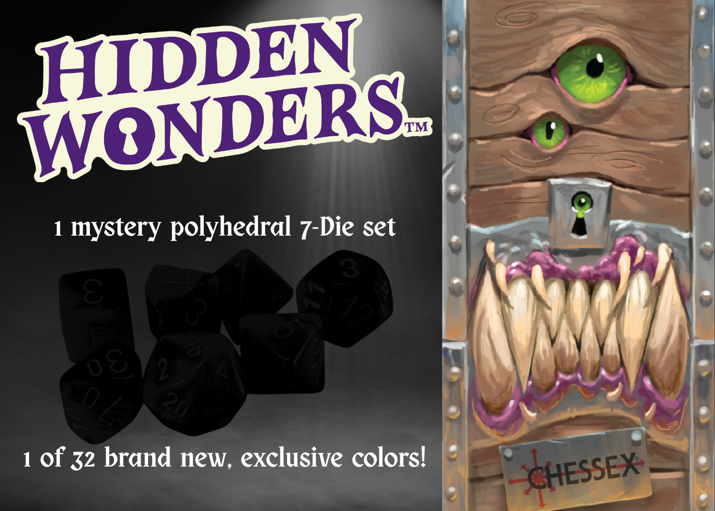 Hidden Wonders Assorted 7 Die Polyhedral Set