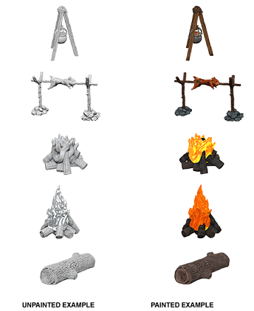 Wizkids Unpainted Minis Wv10 Camp Fire/sitting Log