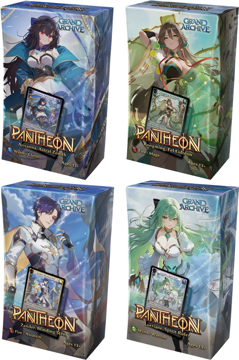 Grand Archive TCG Radiant Origins Pantheon Deck Set 4ct Display (EN) (PRE ORDER)