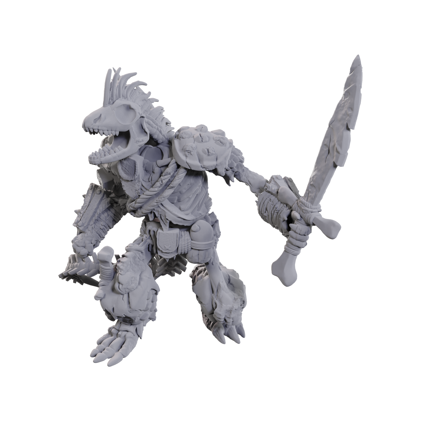 D&D Unpainted Minis WV23 LIZARDFOLK SKELETON