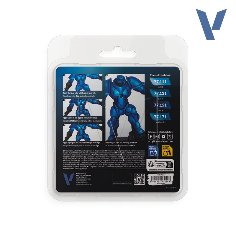 Vallejo: True Metallic Metal Sapphire Blue Paint Set