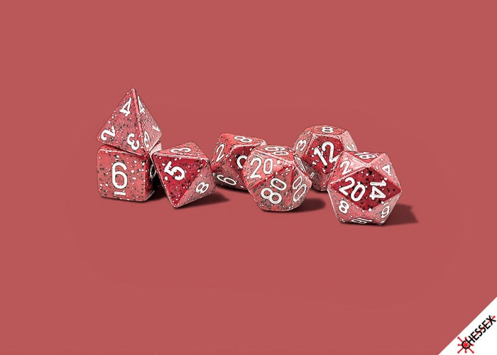 Speckled 7-die Set Polyhedral Lava Stone