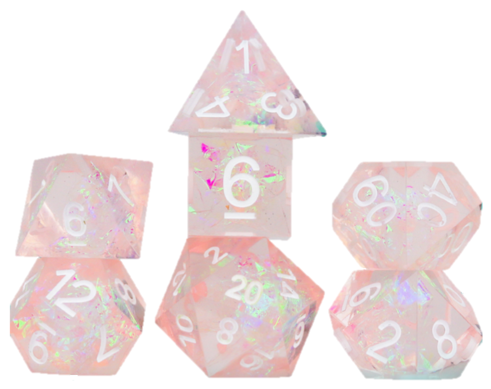 Sirius Dice Sharp-Edged Pink Fairy 7-Die Set