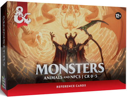 D&D RPG Reference Cards Monsters Animals And NPCs