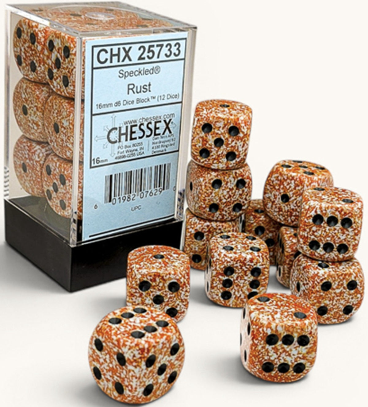 Speckled 12d6 Rust 16mm