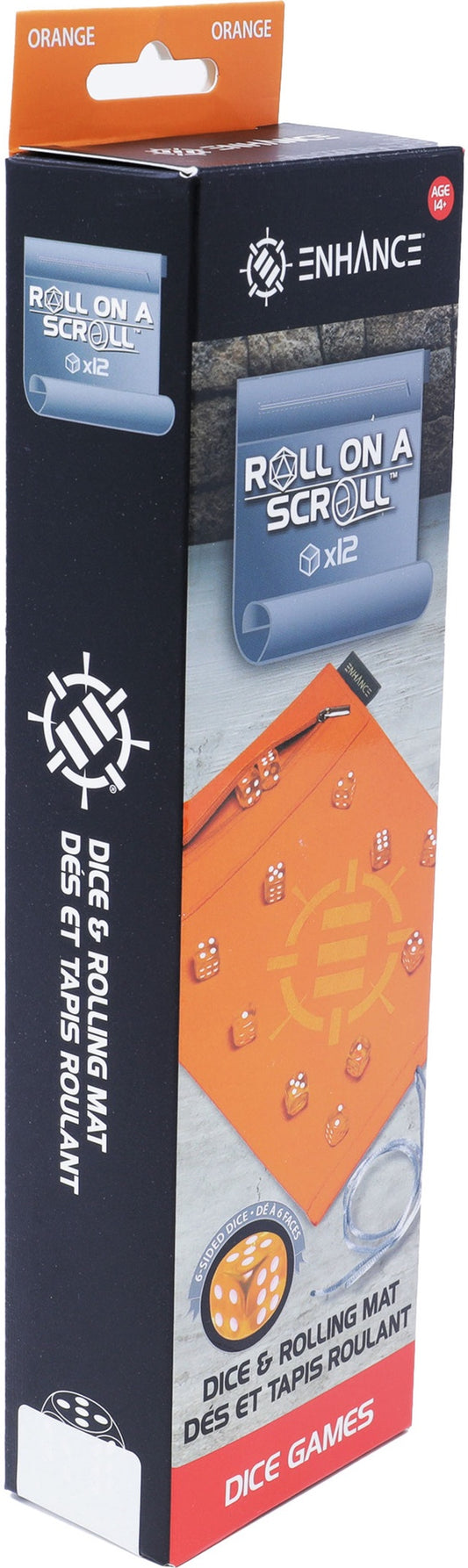 Acrylic Dice Set & Rolling Mat Orange