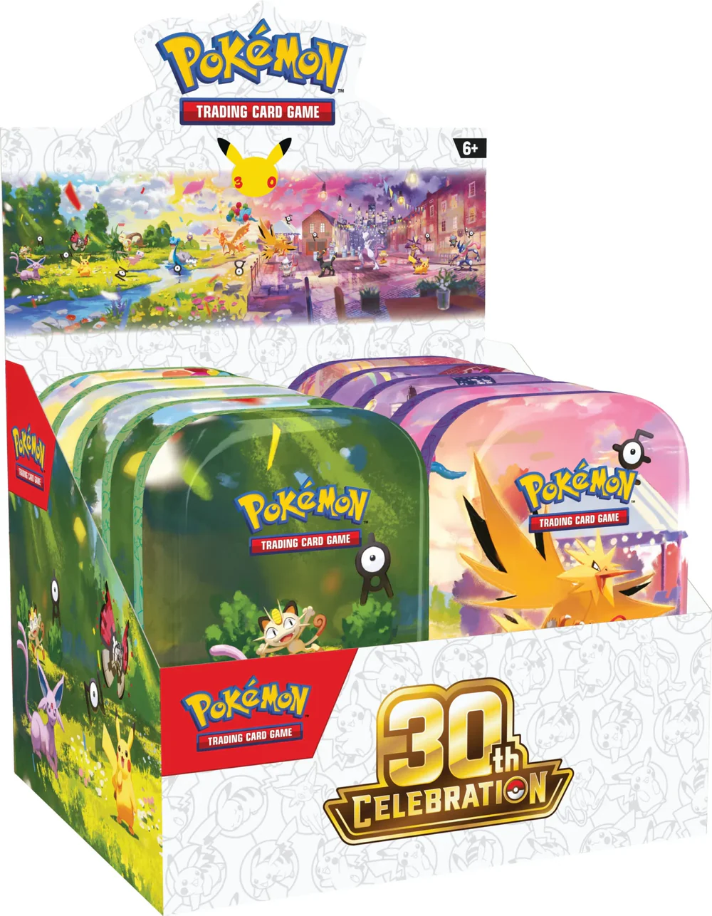 Pokemon 30th Celebration Mini Tin 10ct Display (EN) (PRE ORDER)