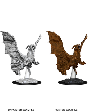D&D Unpainted Minis Wv8 Young Copper Dragon