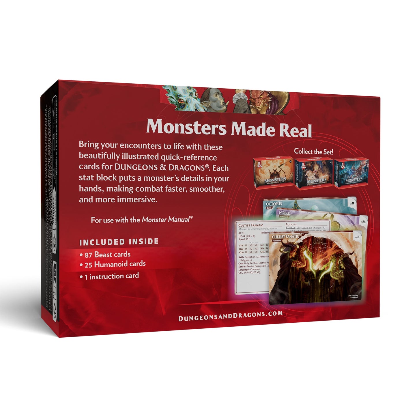 D&D RPG Reference Cards Monsters Animals And NPCs