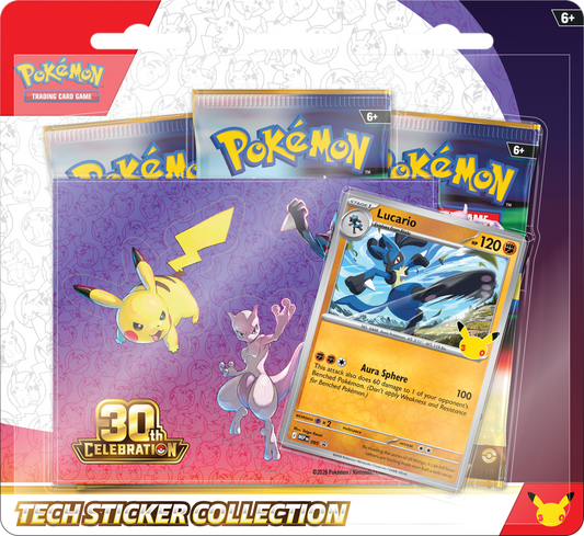 Pokemon 30th Celebration Tech Sticker Collection Lucario (EN)