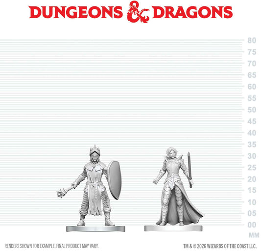 D&D Unpainted Minis Wv29 Black Gauntlet & Zhentilar Paladin Of Bane