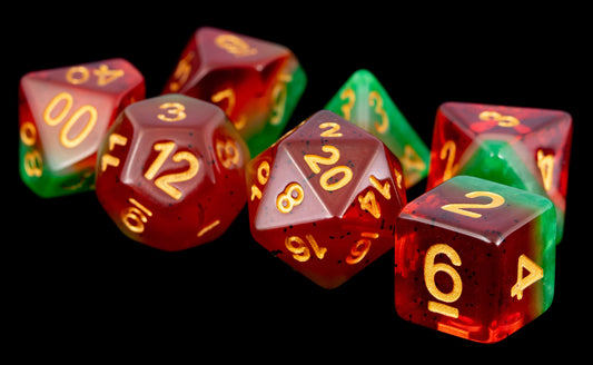 Resin 7 Dice Set Watermelon 16Mm