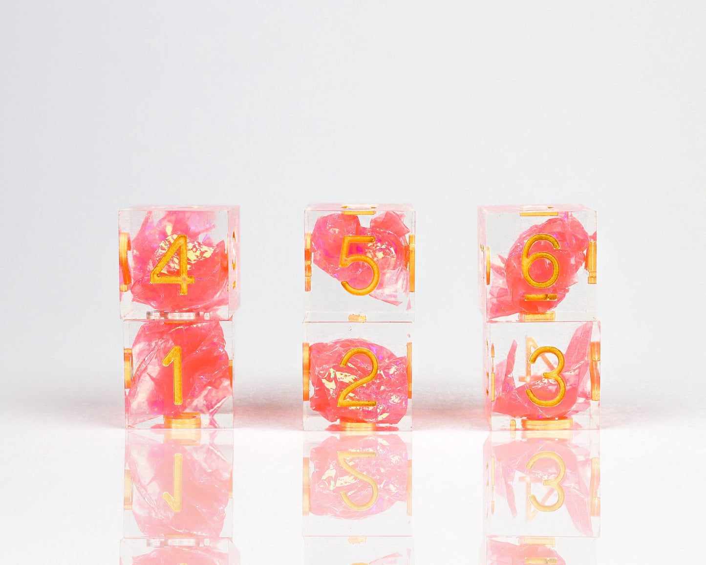 Sirius Dice Sharp-Edged Dice Set 6D6 Flamingo