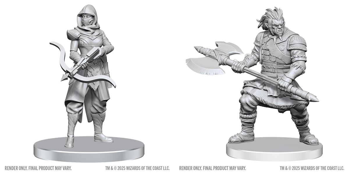D&D Unpainted Minis Wv28 Assassin & Berserker