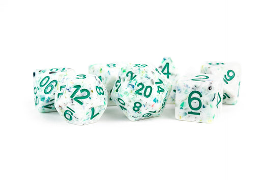 Resin 7 Dice Set Recycled Rainbow 16Mm