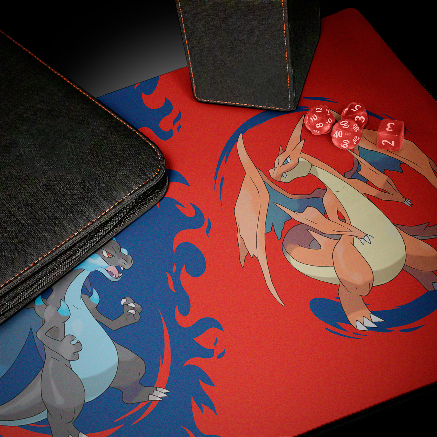 Up Playmat Pokemon Mega Charizard X & Mega Charizard Y