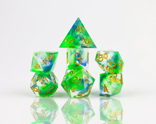 Sirius Dice Sharp-Edged Cyprus 7-Die Set