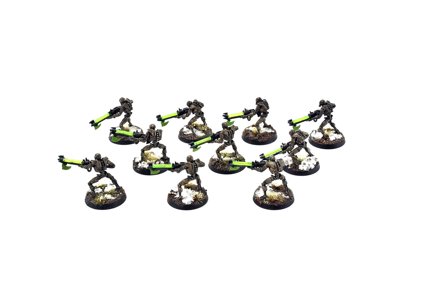 NECRONS 10 NECRON Warriors #5 WELL PAINTED Warhammer 40k