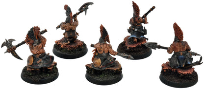 FYRESLAYERS 5 Hearthguard Berzerkers #2 WELL PAINTED Warhammer Sigmar 7455