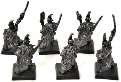 DARK ELVES 6 MENGIL MANHIDES Trooper #1 CLASSIC METAL Warhammer Fantasy