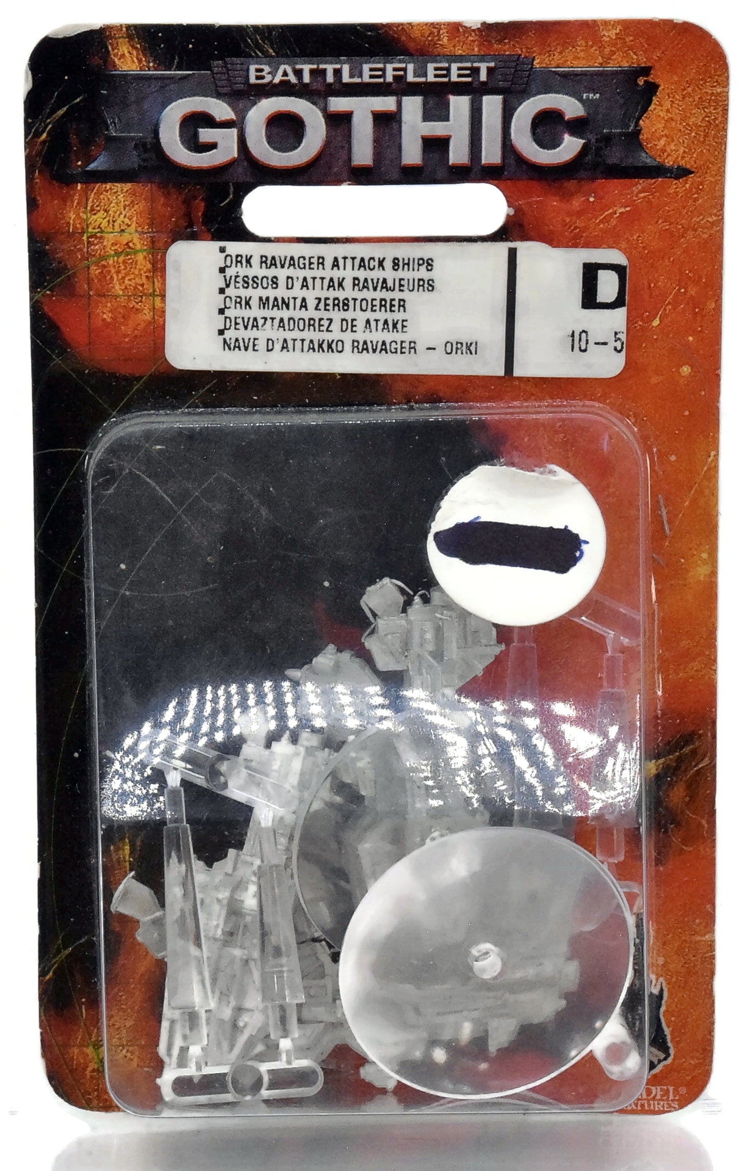 Battlefleet Gothic - Ork Ravager Attack Ships #1 METAL Warhammer 40K Blister