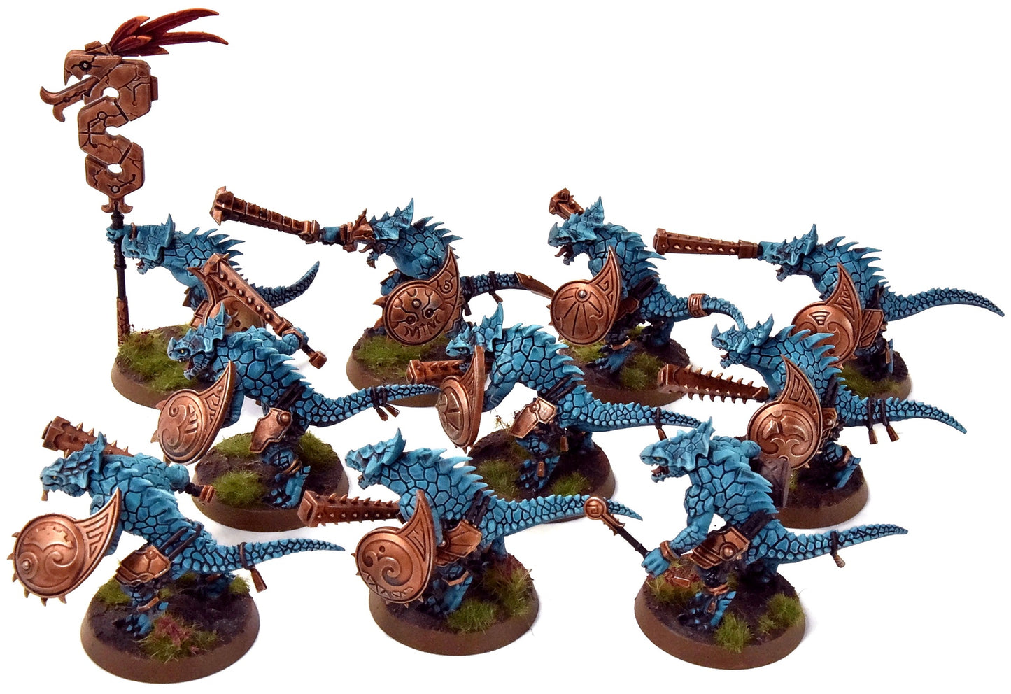 SERAPHON 10 Saurus Warriors #1 PRO PAINTED Sigmar