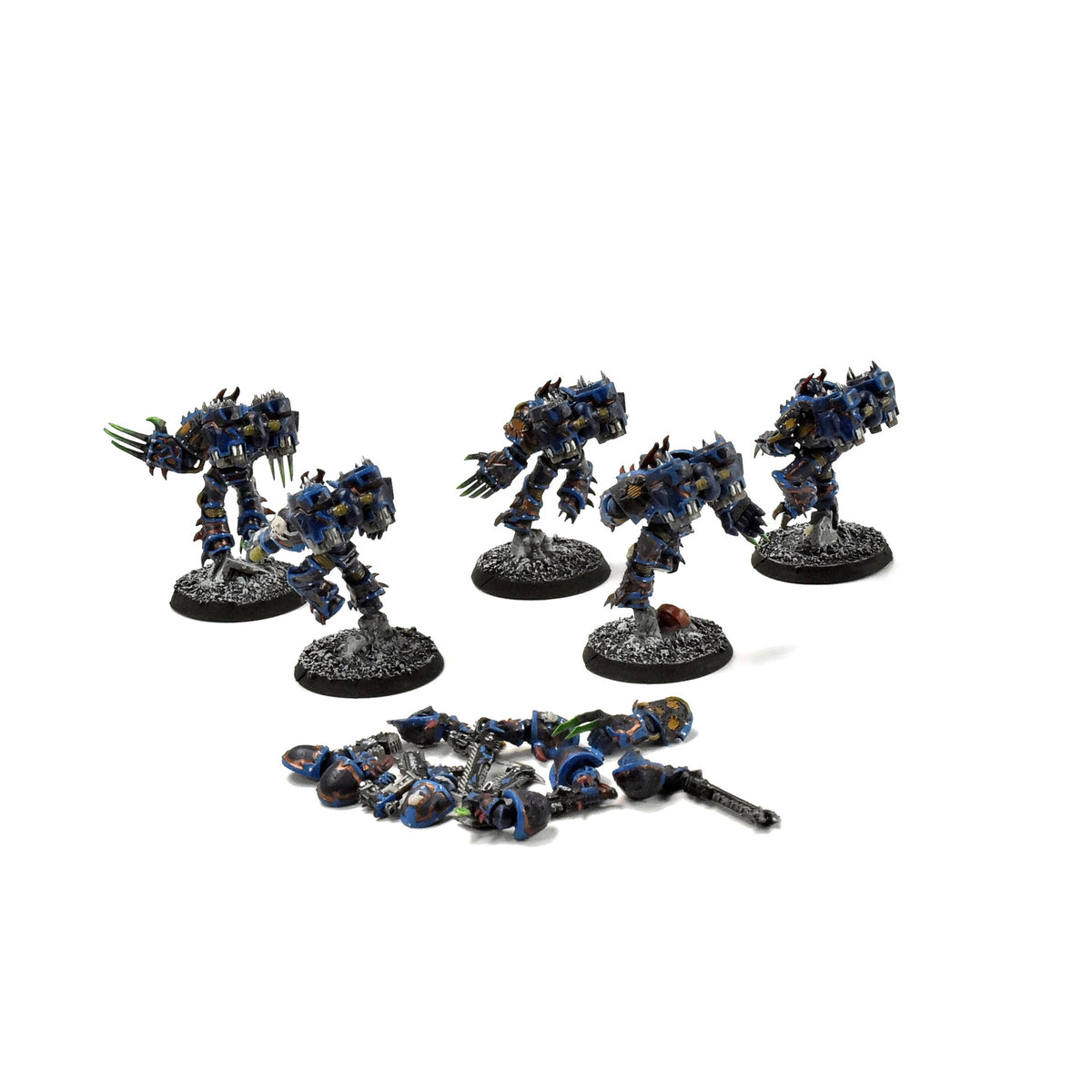CHAOS SPACE MARINES 5 Raptors #1 WELL PAINTED 40K magnetized
